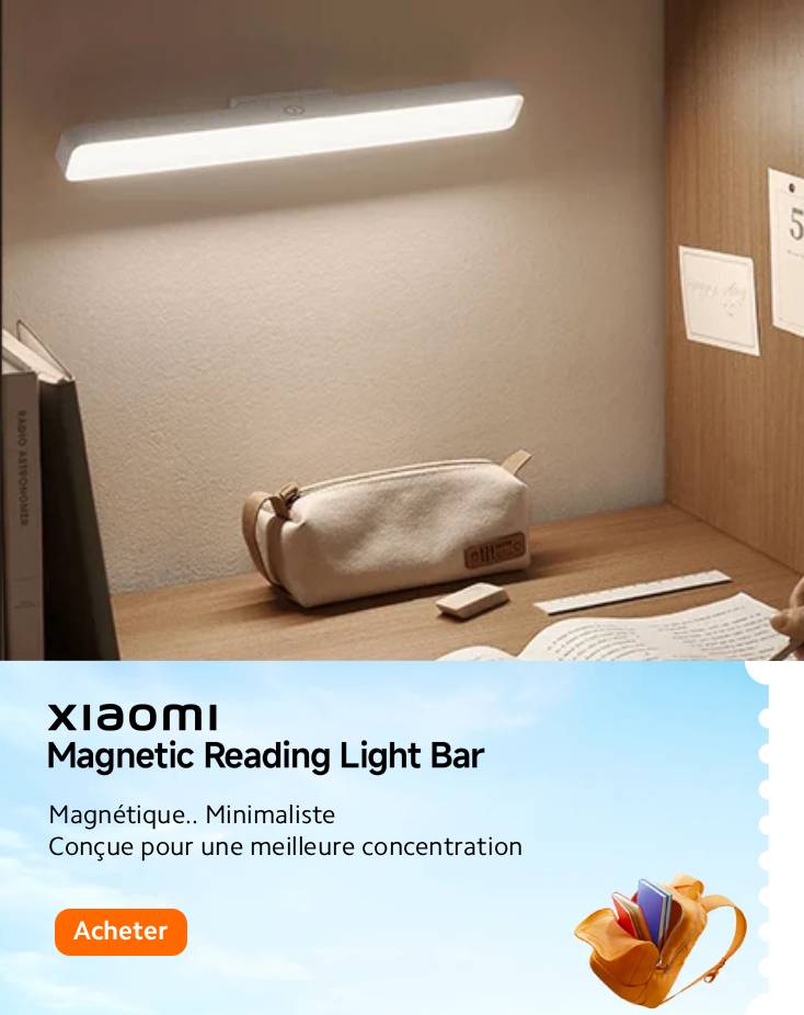 Xiaomi barre lumineuse de lecture magnétique